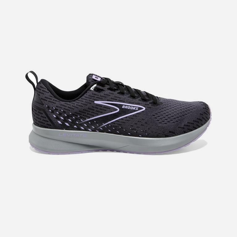Brooks Levitate 5 Hardloopschoenen voor Dames Zwart /Paars (GALUW-9263)